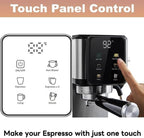 Aeomjk CM5105 Slim Stainless Steel Espresso Coffee Machine