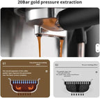 Aeomjk CM5105 Slim Stainless Steel Espresso Coffee Machine