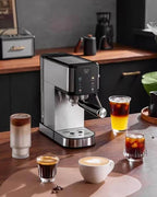 Aeomjk CM5105 Slim Stainless Steel Espresso Coffee Machine