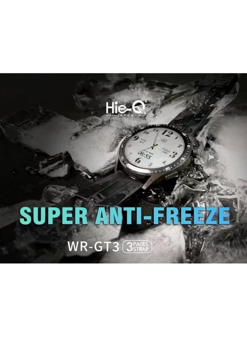 Hie-Q WR-GT3 Smartwatch Deluxe Set with 3 Pairs of Straps