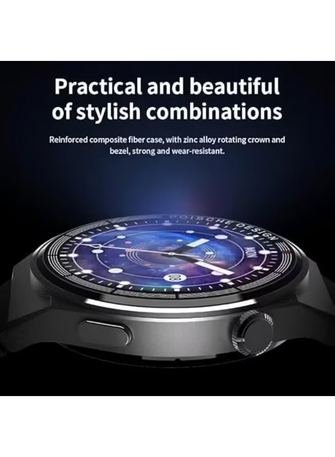 Hie-Q GT3 Pro Max Smart Watch with Curved AMOLED Display & 3 Pairs Strap