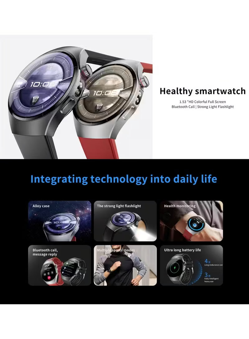 Hie-Q GT3 Pro Max Smart Watch with Curved AMOLED Display & 3 Pairs Strap