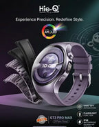 Hie-Q GT3 Pro Max Smart Watch with Curved AMOLED Display & 3 Pairs Strap