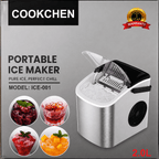 Cookchen ICE-001 2.0L Portable Ice Maker Machine