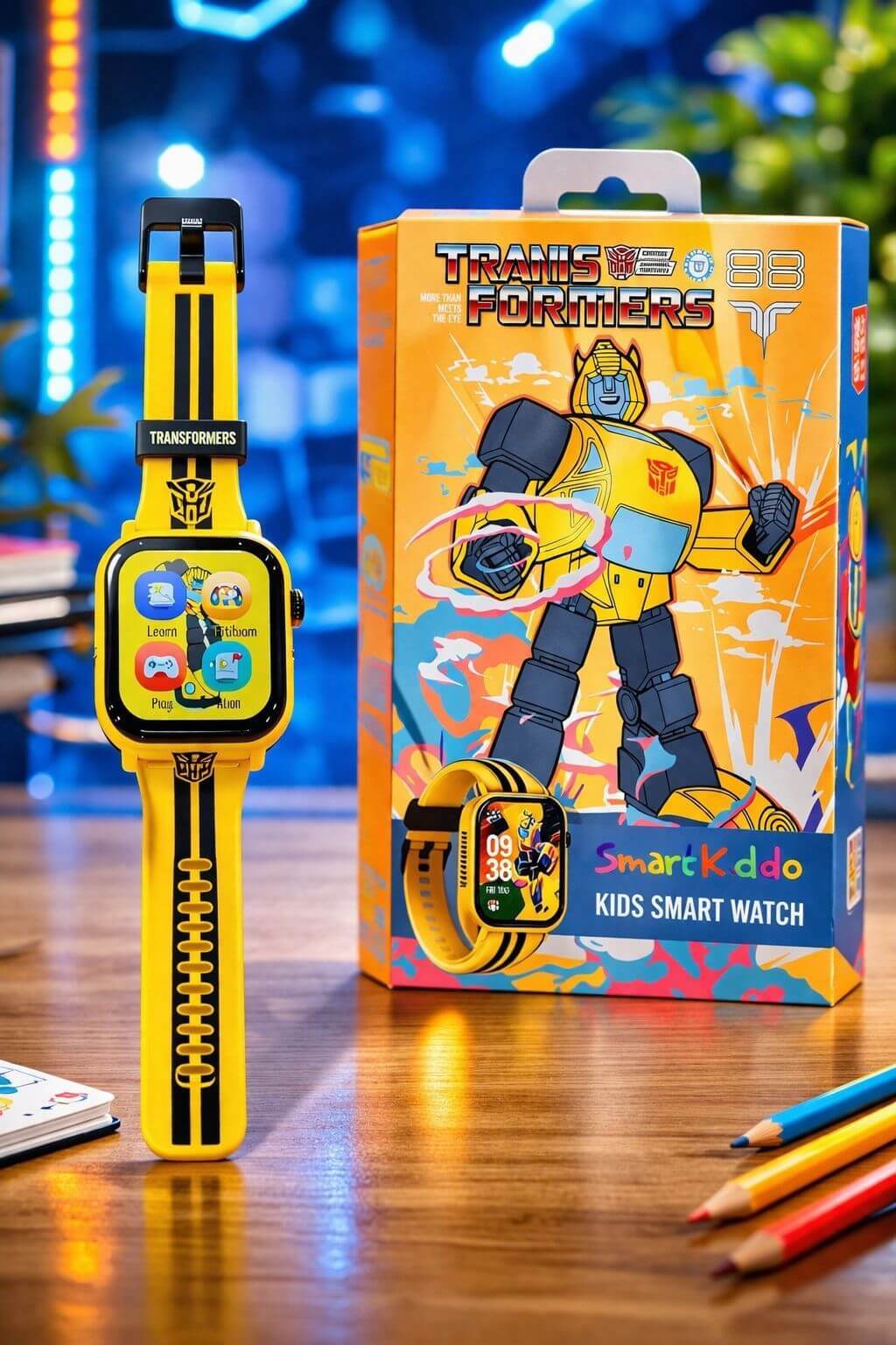 Smarkkddo TF09 Transformers Bumblebee Kids Smart Watch