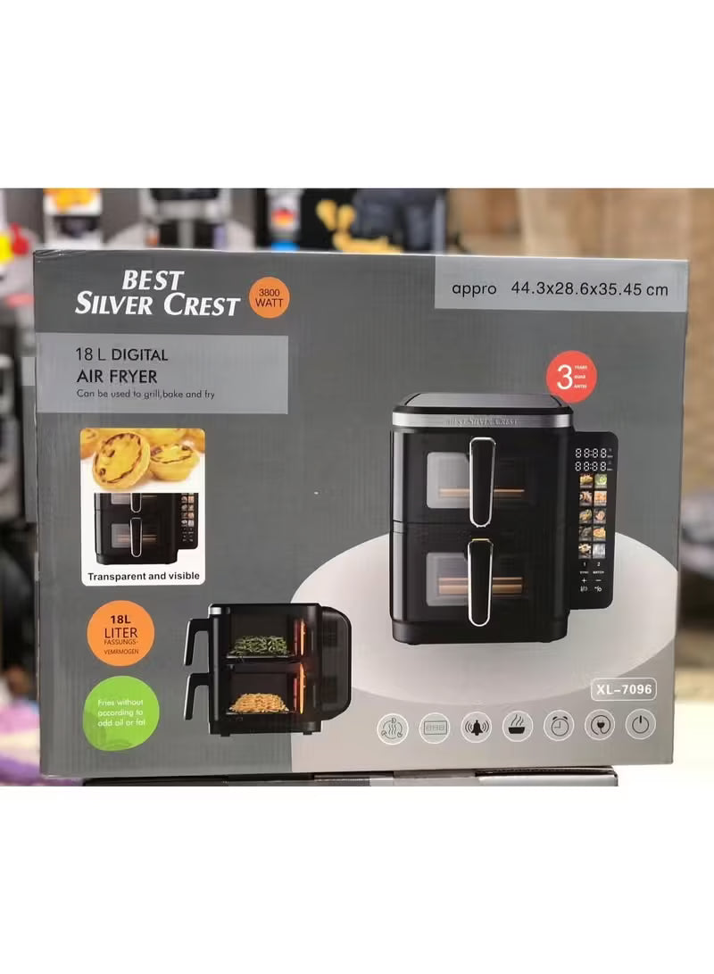 Best Silver Crest XL-7096 18L Dual Zone Digital Air Fryer (3800W)