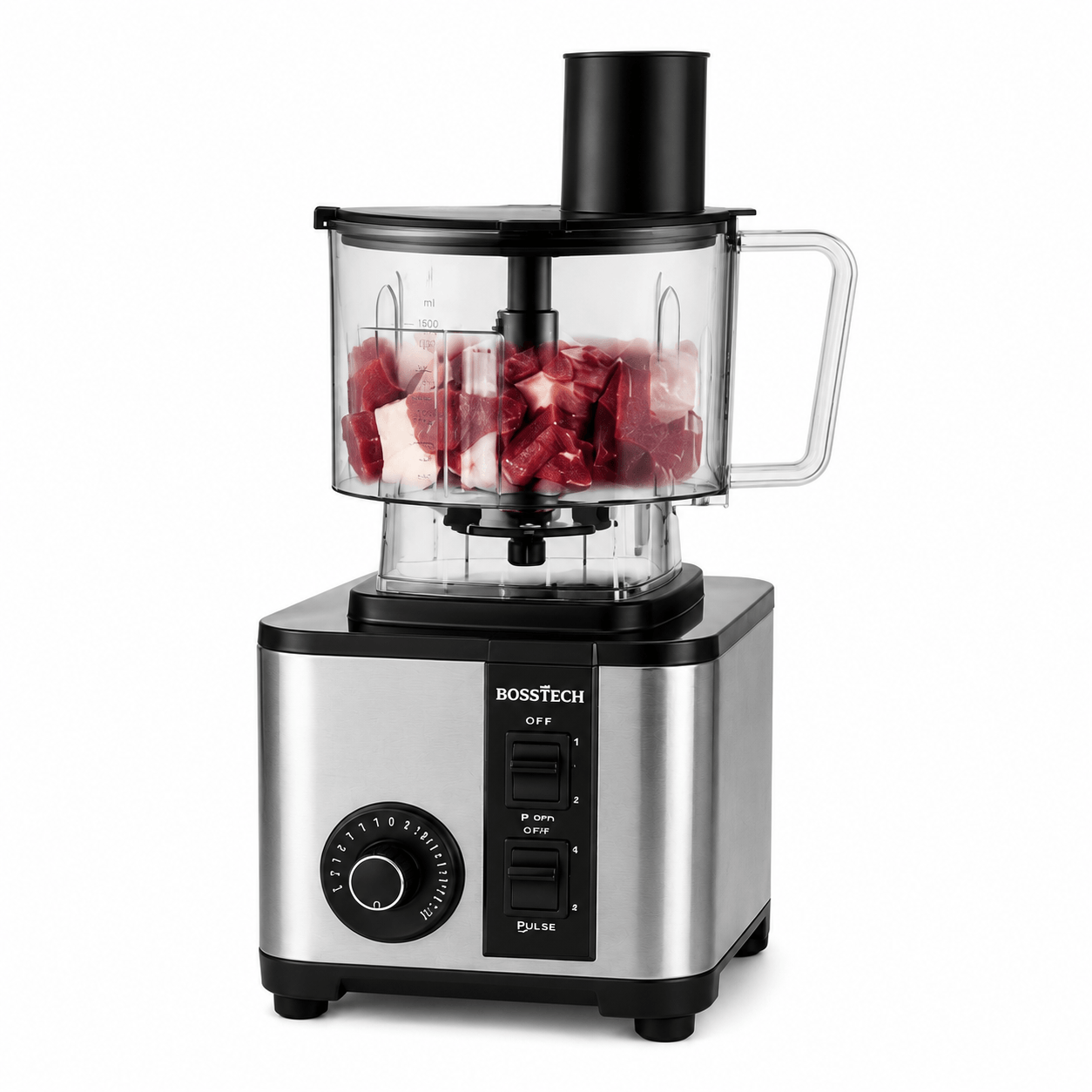 Bosstech BT-8004 3-in-1 Blender, Chopper, and Grinder Set (9500W)