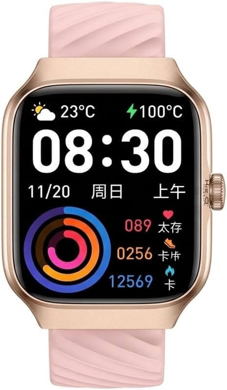 Hie-Q HQ6 Smart Watch with AMOLED HD Touch Display & 3 Straps Bundle