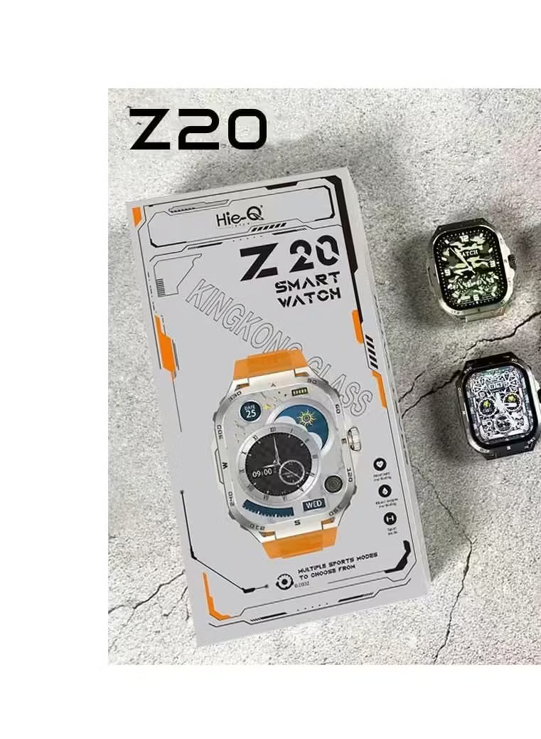 Hie-Q Z20 King Kong Glass Tactical Smartwatch Set with Dual Bands