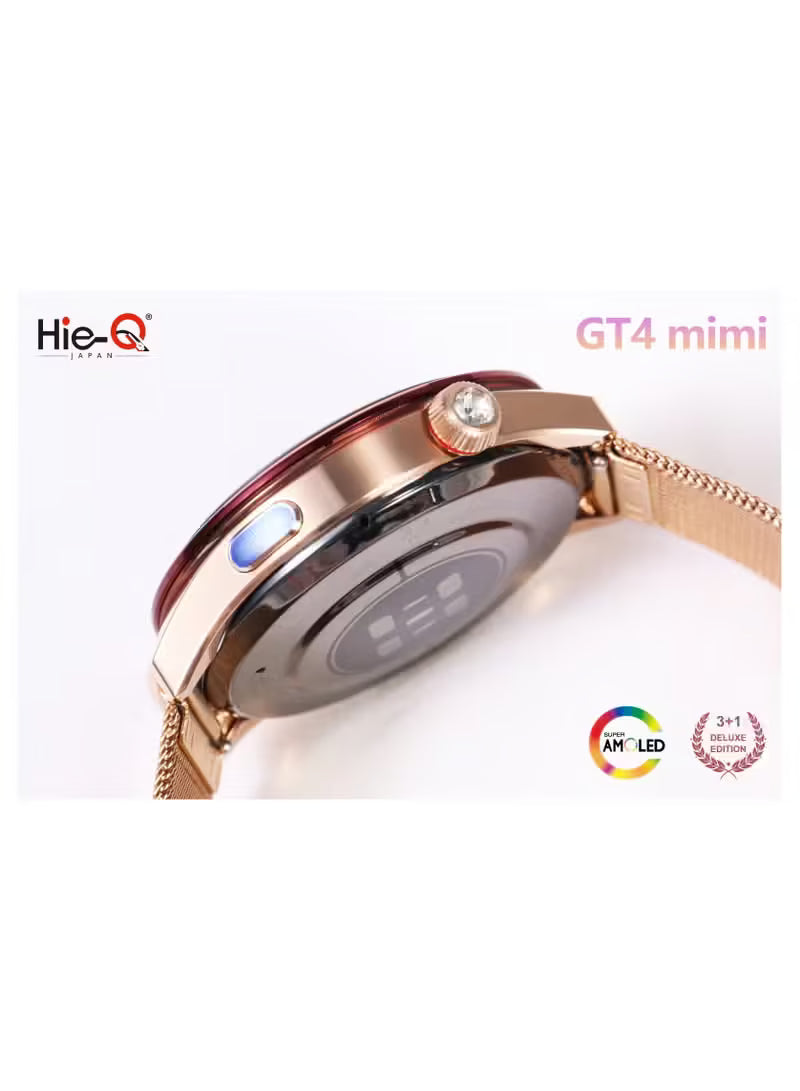 Hie-Q GT4 Mini Ladies Smartwatch Deluxe Set with 3 Pairs of Straps