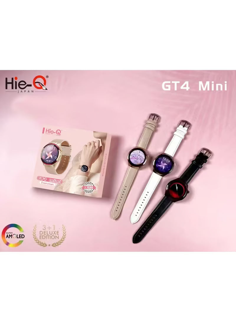 Hie-Q GT4 Mini Ladies Smartwatch Deluxe Set with 3 Pairs of Straps